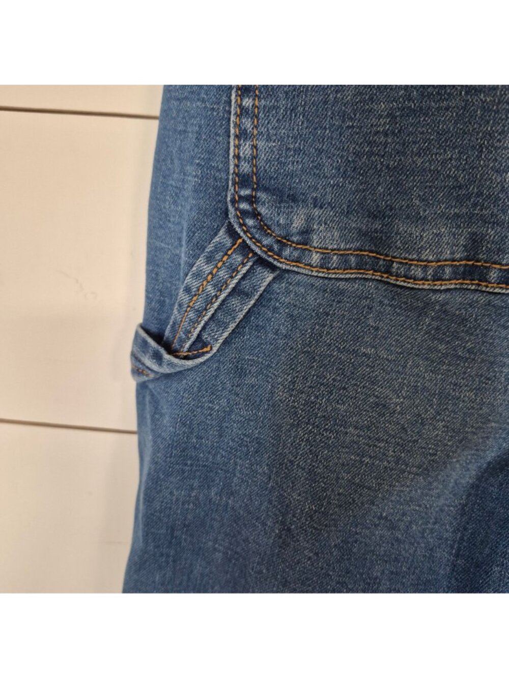 Abercrombie Kids Loose Fit carpenter jeans in a blue wash Size 13/14 Adjustable - Picture 9 of 11